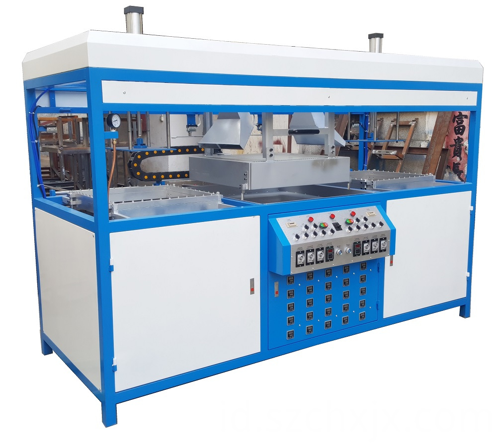 Stasiun kerja ganda plastik blister membentuk mesin Double working stations plastic blister forming machine